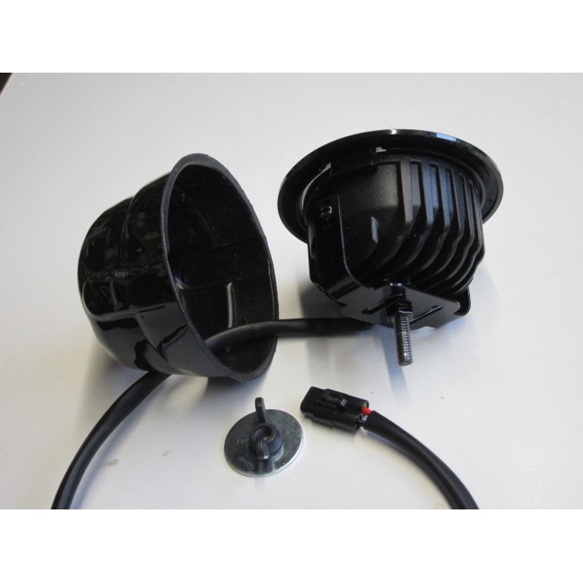 Round LED Day Running Lamps DRL Lights with universal fitting cover